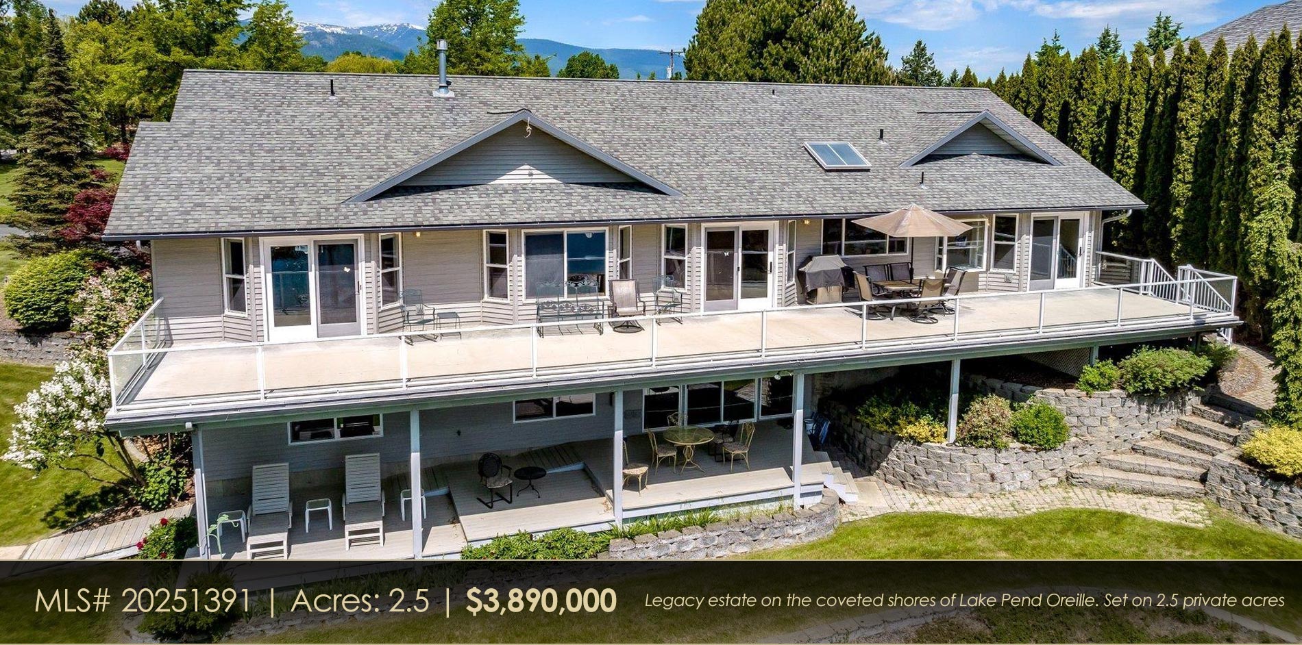 Premier waterfront estate on Lake Pend Oreille-First time on market