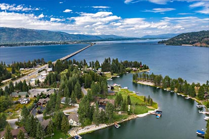 Aerial Property to Lake Pend Oreille