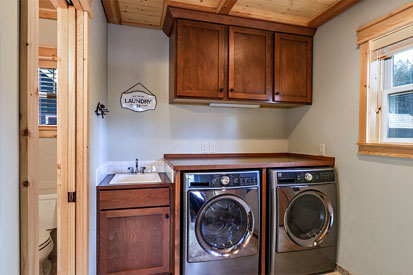 Example of a current cabin laundry room