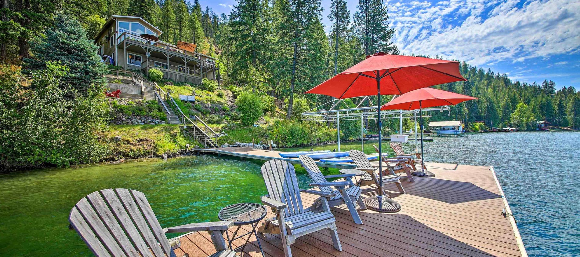 5BR, 6BA lakefront gem on 105' of prime Lake Pend Oreille shoreline minutes from downtown Sandpoint. The craftsmanship of this 4756 SF home