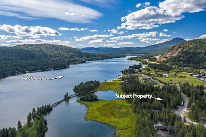 Aerial Property to Pend Oreille River