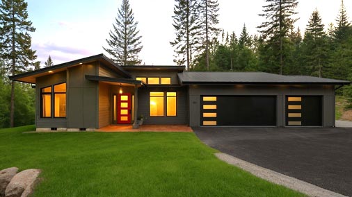 STUNNING NEW CONSTRUCTION. This custom mountain-modern home on 5 treed acres offers 3 bedrooms and 3 full baths across 2,554 sq ft of SINGLE-LEVEL LIVING