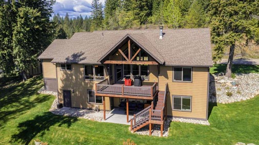 Nestled on two lots with stunning views of the Pend Oreille River